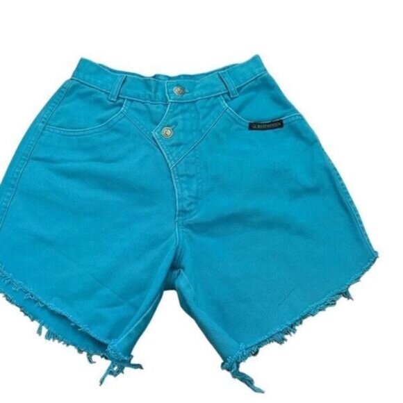 Turquoise Rocky Mountain Cutoff Jeans Shorts 23” - Picture 1 of 5
